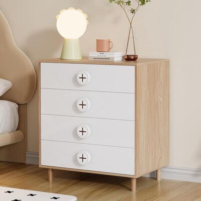 OEM Table De Chevet, Commode, Meuble De Rangement Pour Chambre À Coucher Et Chambre D'Enfant, Avec 4 Tiroirs, Meuble De Rangement Avec Supports, Panneaux Laqués Et Panneaux De Particules, Blanc, 80 X 54 X - Publicité OEM Table De Chevet, Commode, Meuble De Rangement Pour Chambre À Coucher Et Chambre D'Enfant, Avec 4 Tiroirs, Meuble De Rangement Avec Supports, Panneaux Laqués Et Panneaux De Particules, Blanc, 80 X 54 X - Publicité