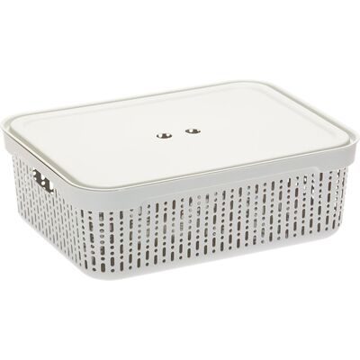 OEM Panier En Plastique Avec Couvercle Morsett Xl, Blanc Fumé - Jag - Publicité OEM Panier En Plastique Avec Couvercle Morsett Xl, Blanc Fumé - Jag - Publicité
