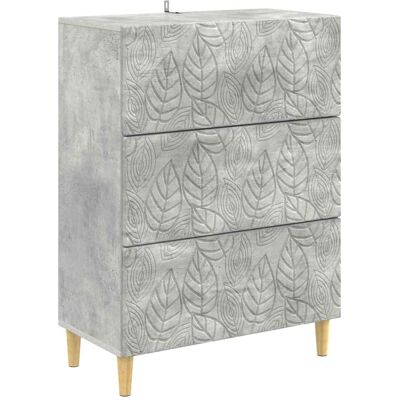 Armoire À Tiroirs Gris Béton 66 X 34,5 X 90 Cm Vidaxl - Publicité Armoire À Tiroirs Gris Béton 66 X 34,5 X 90 Cm Vidaxl - Publicité