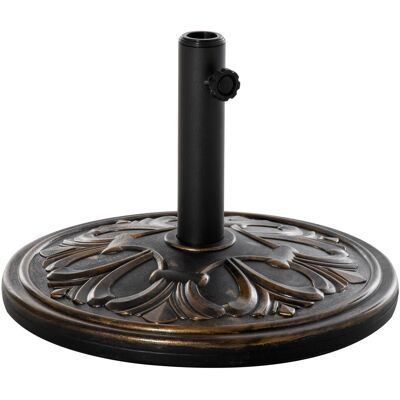 OEM Support De Parasol 13 Kg, Pour Parapluies Ø35/ø38/ø48 Mm, En Plastique Et Ciment Finition Bronze Antique, Ø48 X 34 Cm - Publicité OEM Support De Parasol 13 Kg, Pour Parapluies Ø35/ø38/ø48 Mm, En Plastique Et Ciment Finition Bronze Antique, Ø48 X 34 Cm - Publicité
