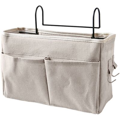 FOGSHIELD Poche De Chevet Suspendue En Coton Et Lin – Version Améliorée – Blanc – Organisateur De Lit Pour Dortoir Et Maison - Publicité FOGSHIELD Poche De Chevet Suspendue En Coton Et Lin – Version Améliorée – Blanc – Organisateur De Lit Pour Dortoir Et Maison - Publicité