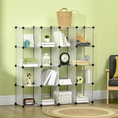 ACIRIHO Meuble De Rangement Modulable, 16 Cubes, Meuble À Chaussures, Vêtements, Livres, Jouets, Blanc - Publicité ACIRIHO Meuble De Rangement Modulable, 16 Cubes, Meuble À Chaussures, Vêtements, Livres, Jouets, Blanc - Publicité