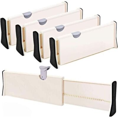 ABYSSE Lot De 4 Séparateurs De Tiroir Réglables - Organiseur De Dressage - Pour Chambre À Coucher, Salle De Bain, Placard, Tiroir De Bébé, Bureau, Tiroir De Bébé, Bureau, Rangement De Cuisine - Publicité ABYSSE Lot De 4 Séparateurs De Tiroir Réglables - Organiseur De Dressage - Pour Chambre À Coucher, Salle De Bain, Placard, Tiroir De Bébé, Bureau, Tiroir De Bébé, Bureau, Rangement De Cuisine - Publicité
