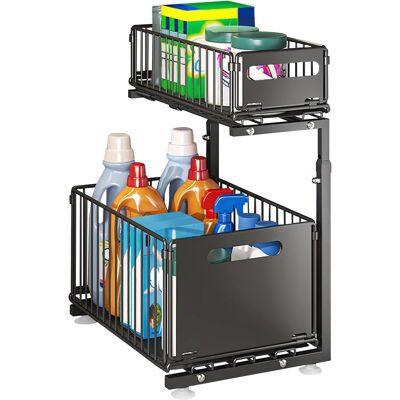 GRASSLIN Rangement Sous Évier À 2 Niveaux,organiseur De Cuisine, Étagère Sous Évier, Porte-épices,panier Coulissant En Métal,pour Salle Bain,chambre (26,5 X 38 48,5 Cm (noir)) 26,5 X Cm (noir) -'26,5 X 38 X 48 - Publicité GRASSLIN Rangement Sous Évier À 2 Niveaux,organiseur De Cuisine, Étagère Sous Évier, Porte-épices,panier Coulissant En Métal,pour Salle Bain,chambre (26,5 X 38 48,5 Cm (noir)) 26,5 X Cm (noir) -'26,5 X 38 X 48 - Publicité
