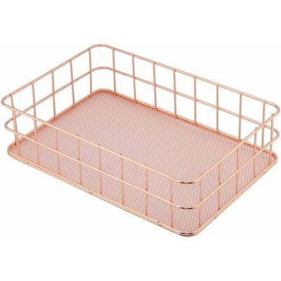 FANGMEDIA Rangement Or Rose Panier,fer En Or Rose Panier De Rangement Organisateur De Stockage Support De Bureau Décor-fei Yu - Publicité FANGMEDIA Rangement Or Rose Panier,fer En Or Rose Panier De Rangement Organisateur De Stockage Support De Bureau Décor-fei Yu - Publicité