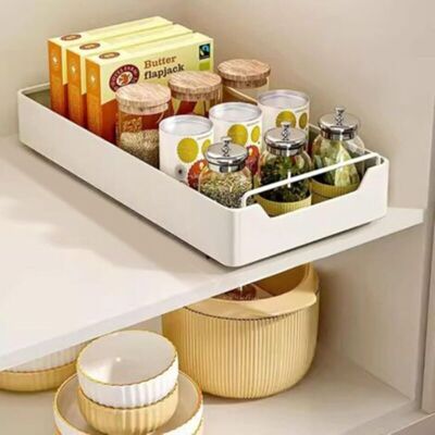 URSUS Organisateur De Placard Coulissant, Tiroir De Cuisine Télescopique, Tiroirs Coulissants Extensibles Pour Placards De Cuisine, Sans Perçage, 20 X 43 X 7 Cm - Publicité URSUS Organisateur De Placard Coulissant, Tiroir De Cuisine Télescopique, Tiroirs Coulissants Extensibles Pour Placards De Cuisine, Sans Perçage, 20 X 43 X 7 Cm - Publicité