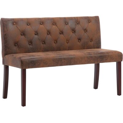 Maison Exclusive - Banc 120 Cm Marron Similicuir Daim - Publicité Maison Exclusive - Banc 120 Cm Marron Similicuir Daim - Publicité
