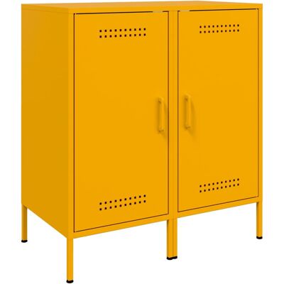 Maison La Vie - 2 Pcs Buffet Moderne - Meuble De Rangement - Jaune Moutarde 36x39x79 Cm Acier Bu233 - Publicité Maison La Vie - 2 Pcs Buffet Moderne - Meuble De Rangement - Jaune Moutarde 36x39x79 Cm Acier Bu233 - Publicité