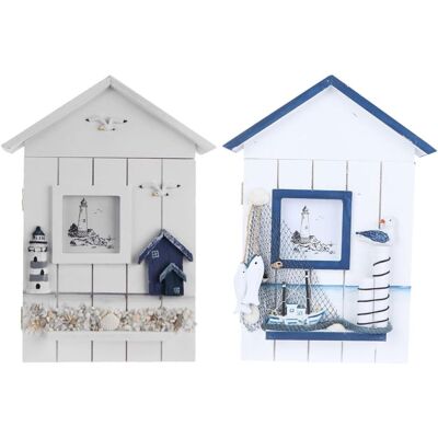 JILLIOPER Boîte À Clés Murale 2pcs Style Méditerranéen Rustique En Mdf, Légère Et Décorative, Rangement Multifonction De Maison Maison Ou Présent De Pendaison De Crémaillère - Publicité JILLIOPER Boîte À Clés Murale 2pcs Style Méditerranéen Rustique En Mdf, Légère Et Décorative, Rangement Multifonction De Maison Maison Ou Présent De Pendaison De Crémaillère - Publicité