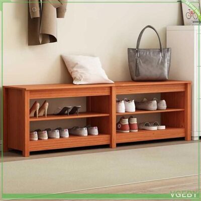 OEM Banc À Chaussures - Abi - Bois Massif En Pin - 4 Étagères - Marron Cire - 160 X 36.5 X 50 Cm - Publicité OEM Banc À Chaussures - Abi - Bois Massif En Pin - 4 Étagères - Marron Cire - 160 X 36.5 X 50 Cm - Publicité
