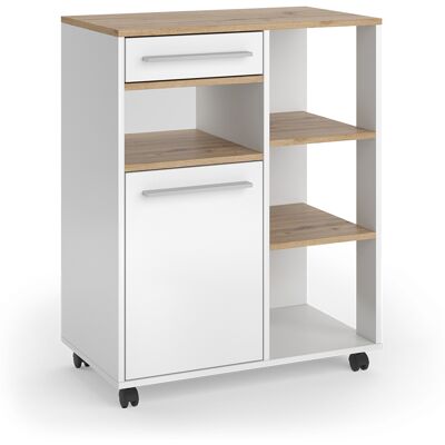 Buffet De Cuisine Pure, Blanc/chêne Artisan, 72.2x90.8cm, Vicco - Publicité Buffet De Cuisine Pure, Blanc/chêne Artisan, 72.2x90.8cm, Vicco - Publicité