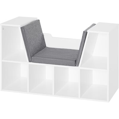 OEM Bibliothèque Banc 2 En 1 Avec Coussins De Siège, Étagère Cube 6 Compartiments Ouverts Et 2 Niveaux, Meuble De Rangement Pour Salon, Chambre À Coucher, Bureau, 102 X 30 X 61 Cm, Gris - Publicité OEM Bibliothèque Banc 2 En 1 Avec Coussins De Siège, Étagère Cube 6 Compartiments Ouverts Et 2 Niveaux, Meuble De Rangement Pour Salon, Chambre À Coucher, Bureau, 102 X 30 X 61 Cm, Gris - Publicité