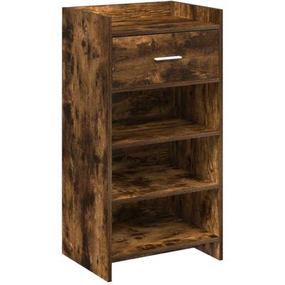 Cabinet À Chaussures Avec Tiroir Chêne Fumé 48 X 36 X 92 Cm Vidaxl - Publicité Cabinet À Chaussures Avec Tiroir Chêne Fumé 48 X 36 X 92 Cm Vidaxl - Publicité