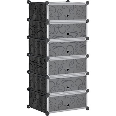 OEM Meuble De Rangement À Chaussures Modulable 6 Cubes Rectangulaires Empilables Noir - Publicité OEM Meuble De Rangement À Chaussures Modulable 6 Cubes Rectangulaires Empilables Noir - Publicité