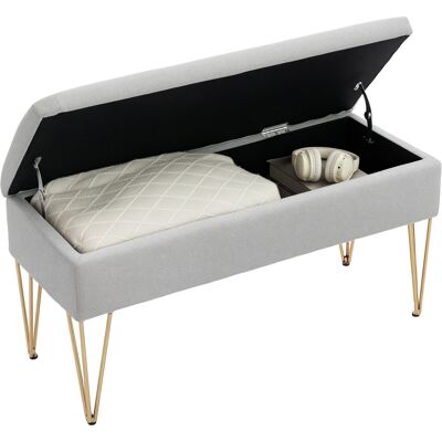 OEM Banc De Chevet Avec Rangement En Tissu Et Pieds En Acier, 100 X 40 X 49 Cm, Gris Clair Produit De Haute Qualité Répondant Aux Normes Européennes De Sécurité, Conçu Pour Offrir Une Durabilité Et Une... Publicité OEM Banc De Chevet Avec Rangement En Tissu Et Pieds En Acier, 100 X 40 X 49 Cm, Gris Clair Produit De Haute Qualité Répondant Aux Normes Européennes De Sécurité, Conçu Pour Offrir Une Durabilité Et Une... Publicité