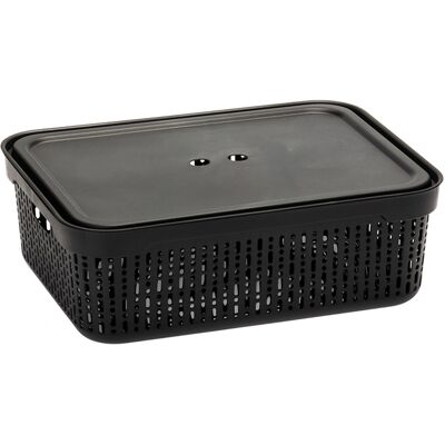 OEM Morsett Panier En Plastique Avec Couvercle Xl Noir -jag - Publicité OEM Morsett Panier En Plastique Avec Couvercle Xl Noir -jag - Publicité