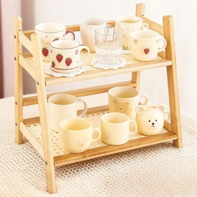 Generic Organisateur De Cuisine, Étagère À Deux Étages Pour Café, Porte-tasses En Bambou, Porte-tasses, Étagère De Rangement, Étagère À Épices, Étagère - Publicité Generic Organisateur De Cuisine, Étagère À Deux Étages Pour Café, Porte-tasses En Bambou, Porte-tasses, Étagère De Rangement, Étagère À Épices, Étagère - Publicité