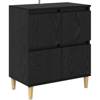 Maison La Vie - Buffet Salon Moderne - Meuble De Rangement - Chêne Noir 60 X 35 X 70 Cm Bois D'Ingénierie Bu3845 - Publicité Maison La Vie - Buffet Salon Moderne - Meuble De Rangement - Chêne Noir 60 X 35 X 70 Cm Bois D'Ingénierie Bu3845 - Publicité
