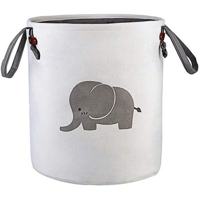 FOGSHIELD Panier Rangement Pliable Coton Gris – Éléphant, Jouets, Bébé, Déco - Publicité FOGSHIELD Panier Rangement Pliable Coton Gris – Éléphant, Jouets, Bébé, Déco - Publicité