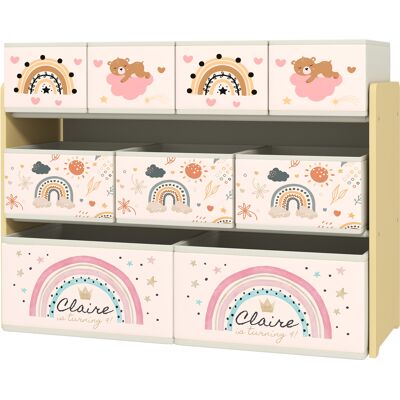 OEM Étagère De Rangement Enfant Étagère À 3 Niveaux Avec 9 Boîtes En Tissu Non Tissé 93 X 30 X 70 Cm Jaune - Publicité OEM Étagère De Rangement Enfant Étagère À 3 Niveaux Avec 9 Boîtes En Tissu Non Tissé 93 X 30 X 70 Cm Jaune - Publicité