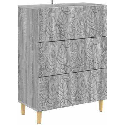 Armoire À Tiroirs Sonoma Gris 66 X 34,5 X 90 Cm Vidaxl - Publicité Armoire À Tiroirs Sonoma Gris 66 X 34,5 X 90 Cm Vidaxl - Publicité