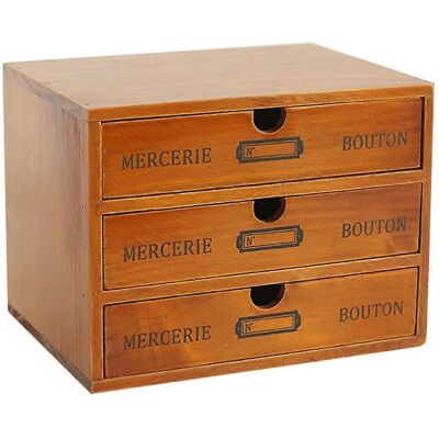 ALLAUVE Boîte De Rangement Rétro En Bois À 3 Tiroirs, Séparateur De Bureau Vintage, Organisateur Pour Cosmétiques Et Bijoux, Étagère Rustique, Meuble De Rangement Pour La Maison - Publicité ALLAUVE Boîte De Rangement Rétro En Bois À 3 Tiroirs, Séparateur De Bureau Vintage, Organisateur Pour Cosmétiques Et Bijoux, Étagère Rustique, Meuble De Rangement Pour La Maison - Publicité
