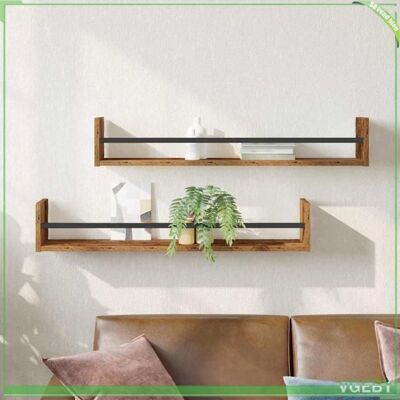 OEM Étagère Murale - Bois Ancien - 2 Pcs - 80 X 16 X 14 Cm - Durable Et Pratique - Publicité OEM Étagère Murale - Bois Ancien - 2 Pcs - 80 X 16 X 14 Cm - Durable Et Pratique - Publicité