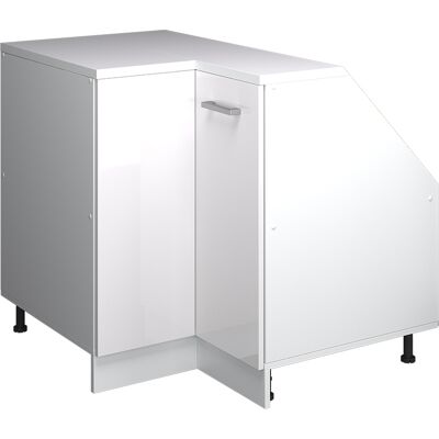 Meuble De Rangement Sous Pente Armoire D'Angle Rion, Blanc Haute Brillance, 75.6x81.6cm 1 Porte, 60 Cm De Profondeur, Vicco - Publicité Meuble De Rangement Sous Pente Armoire D'Angle Rion, Blanc Haute Brillance, 75.6x81.6cm 1 Porte, 60 Cm De Profondeur, Vicco - Publicité