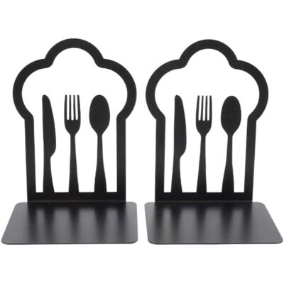 OEM Paire De Serre-livres En Métal Robuste - Design Unique - Pour Cuisine, Maison, École, Bureau, Bibliothèque - Noir - Publicité OEM Paire De Serre-livres En Métal Robuste - Design Unique - Pour Cuisine, Maison, École, Bureau, Bibliothèque - Noir - Publicité