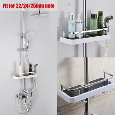 FANGMEDIA Neufu Etagère Murale Salle De Bain Douche Réglable Convient A Poteaux 22/24/25mm 32x12.5cm - Publicité FANGMEDIA Neufu Etagère Murale Salle De Bain Douche Réglable Convient A Poteaux 22/24/25mm 32x12.5cm - Publicité