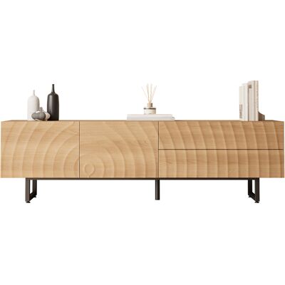 ACKERMAN Meuble Tv Moderne, Support Tv, Panneau Tv, Meuble Tv Bas. Design Unique, Texture 3d. 180 X 38 X 51,5 Cm (l X L X H) - Publicité ACKERMAN Meuble Tv Moderne, Support Tv, Panneau Tv, Meuble Tv Bas. Design Unique, Texture 3d. 180 X 38 X 51,5 Cm (l X L X H) - Publicité