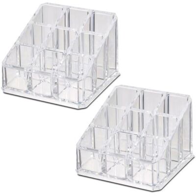 Cellfast Lot De 2 Boîte De Rangement Cosmétique Avec 9 Compartiments - Longueur 9 X Profondeur 9 X Hauteur 6.5 Cm -juanio - Publicité Cellfast Lot De 2 Boîte De Rangement Cosmétique Avec 9 Compartiments - Longueur 9 X Profondeur 9 X Hauteur 6.5 Cm -juanio - Publicité