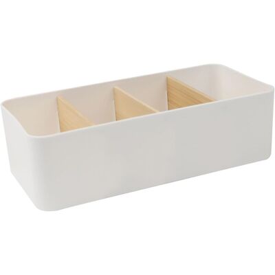 OEM 1 Organisateur De Bureau, 4 Compartiments, Séparateurs Amovibles, Bambou Et Pp, Pour Stylos Et Fournitures, Maison Et Bureau - Publicité OEM 1 Organisateur De Bureau, 4 Compartiments, Séparateurs Amovibles, Bambou Et Pp, Pour Stylos Et Fournitures, Maison Et Bureau - Publicité