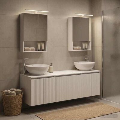 Ensemble D'Armoire De Salle De Bain 5 Pcs Blanc Vidaxl - Publicité Ensemble D'Armoire De Salle De Bain 5 Pcs Blanc Vidaxl - Publicité