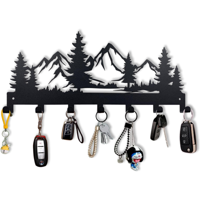 OEM Porte-clés Mural Rustique, Motif Montagne, Crochets En Métal, 7 Crochets Décoratifs Pour Entrée, Couloir, Cuisine, Bureau (30 Cm, Forêt) - Publicité OEM Porte-clés Mural Rustique, Motif Montagne, Crochets En Métal, 7 Crochets Décoratifs Pour Entrée, Couloir, Cuisine, Bureau (30 Cm, Forêt) - Publicité