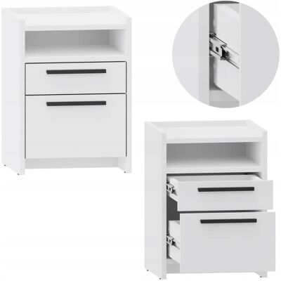 OEM Table De Chevet Altivo 1sw1sno, Blanche, Tiroirs, Étagère, Tiroir - Publicité OEM Table De Chevet Altivo 1sw1sno, Blanche, Tiroirs, Étagère, Tiroir - Publicité