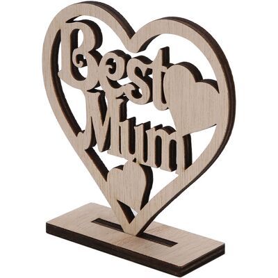 LBVIE Décoration En Bois En Forme De Cœur, En Contreplaqué Creux, À Offrir En Cadeau D'Anniversaire Ou Pour La Fête Des Mamans. Meilleure Maman - Publicité LBVIE Décoration En Bois En Forme De Cœur, En Contreplaqué Creux, À Offrir En Cadeau D'Anniversaire Ou Pour La Fête Des Mamans. Meilleure Maman - Publicité