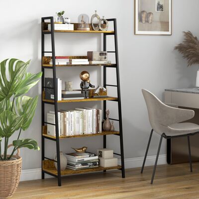 OEM Homcom Étagère Bibliothèque Style Industriel Incliné - 5 Niveaux, 70x35x150cm - Publicité OEM Homcom Étagère Bibliothèque Style Industriel Incliné - 5 Niveaux, 70x35x150cm - Publicité