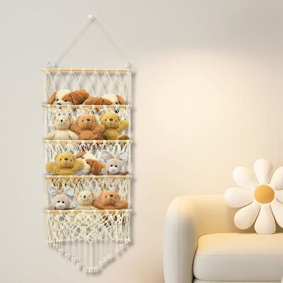 OEM Étagère De Rangement Verticale Polyvalente À 4 Niveaux Pour Peluches - Organisateur De Rangement Suspendu Sécurisé Pour Chambre D'Enfant (beige) - Publicité OEM Étagère De Rangement Verticale Polyvalente À 4 Niveaux Pour Peluches - Organisateur De Rangement Suspendu Sécurisé Pour Chambre D'Enfant (beige) - Publicité