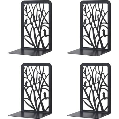 OEM Serre-livre Metal,2 Paires Serre-livres Enfants,d'arbre Serre-livres Design, Pour Bureaux,décoratifs, Étagères,écoles Et Librairie (noir) - Publicité OEM Serre-livre Metal,2 Paires Serre-livres Enfants,d'arbre Serre-livres Design, Pour Bureaux,décoratifs, Étagères,écoles Et Librairie (noir) - Publicité