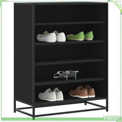 OEM Meuble À Chaussures - 3300870 - Noir - 5 Compartiments - Bois D'Ingénierie - Publicité OEM Meuble À Chaussures - 3300870 - Noir - 5 Compartiments - Bois D'Ingénierie - Publicité