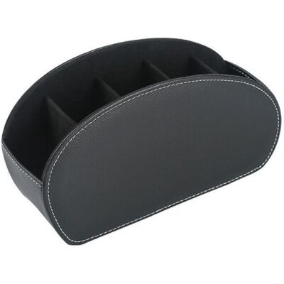 FOGSHIELD Étui À Télécommande En Cuir, Boîte De Rangement Multifonctionnelle À 5 Compartiments, Boîte De Rangement Pour Télécommandes Tv - Publicité FOGSHIELD Étui À Télécommande En Cuir, Boîte De Rangement Multifonctionnelle À 5 Compartiments, Boîte De Rangement Pour Télécommandes Tv - Publicité