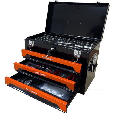 ACKERMAN 20 "tragbare Drei-schicht-tonkasten, Vierstöckige Werkzeuge, Metallriegel, Oberste Laderaum Und Anderes Zubehör. Sie Eignen Sich Für Garagen, Wohnung - Oder Arbeitstisch,-schwarz&orange (black&orang) - Publicité ACKERMAN 20 "tragbare Drei-schicht-tonkasten, Vierstöckige Werkzeuge, Metallriegel, Oberste Laderaum Und Anderes Zubehör. Sie Eignen Sich Für Garagen, Wohnung - Oder Arbeitstisch,-schwarz&orange (black&orang) - Publicité