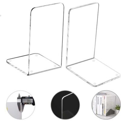 OEM Serre-livres En Plastique Acrylique, Acrylique Transparent Antidérapant, Serre-livres, Organisateur, Décoration D'Étagère, Fournitures Décoratives, Papeterie Cadeau (7,08 "x 4,72" 1 Paire) - Publicité OEM Serre-livres En Plastique Acrylique, Acrylique Transparent Antidérapant, Serre-livres, Organisateur, Décoration D'Étagère, Fournitures Décoratives, Papeterie Cadeau (7,08 "x 4,72" 1 Paire) - Publicité