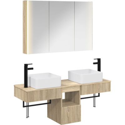 Ensemble D'Armoire De Salle De Bain 4 Pcs Chêne Sonoma Vidaxl - Publicité Ensemble D'Armoire De Salle De Bain 4 Pcs Chêne Sonoma Vidaxl - Publicité