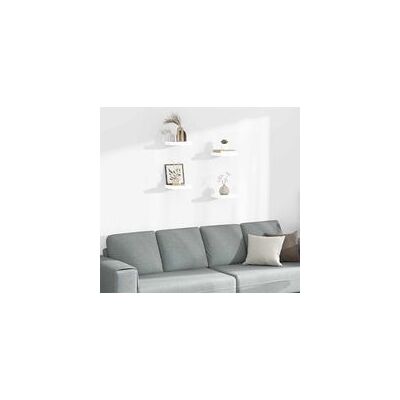 OEM Étagères Flottantes, Lot De 4, Blanc Brillant, 23 X 23,5 X 3,8 Cm, Mdf-crezuo - Publicité OEM Étagères Flottantes, Lot De 4, Blanc Brillant, 23 X 23,5 X 3,8 Cm, Mdf-crezuo - Publicité
