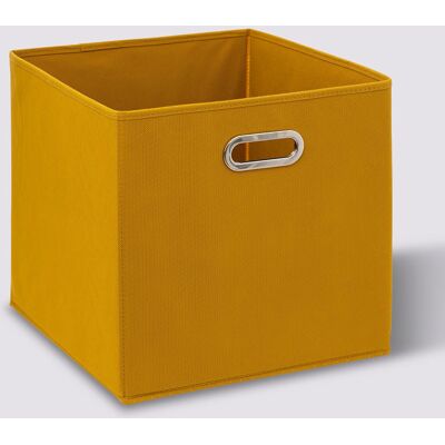 Boite De Rangement 31 X 31 X 31 Cm Atmosphera - Moutarde - - Publicité Boite De Rangement 31 X 31 X 31 Cm Atmosphera - Moutarde - - Publicité