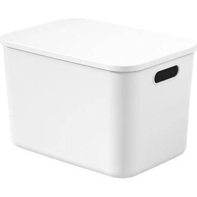 JARDIBRIC Lot De 6 Boîtes De Rangement Empilables En Plastique Avec Couvercle, Pour Étagère, Cuisine, Chambre À Coucher, Armoire, Salle De Bain (blanc) - Publicité JARDIBRIC Lot De 6 Boîtes De Rangement Empilables En Plastique Avec Couvercle, Pour Étagère, Cuisine, Chambre À Coucher, Armoire, Salle De Bain (blanc) - Publicité