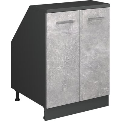 Meuble De Rangement Sous Pente Rion, Béton, 60x81.6cm 2 Portes, 60 Cm De Profondeur, Vicco - Publicité Meuble De Rangement Sous Pente Rion, Béton, 60x81.6cm 2 Portes, 60 Cm De Profondeur, Vicco - Publicité