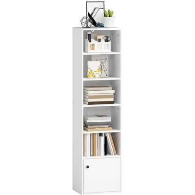 OEM Bibliothèque À 5 Niveaux, Étagère Moderne Avec Portes Et Étagères Ouvertes, 40 X 30 X 156 Cm, Blanche - Publicité OEM Bibliothèque À 5 Niveaux, Étagère Moderne Avec Portes Et Étagères Ouvertes, 40 X 30 X 156 Cm, Blanche - Publicité